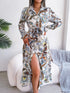 tied-printed-long-sleeve-midi-dress Sophia's Trends - Sophia's Style-White-XL